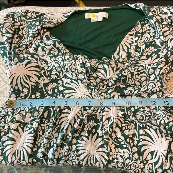 Boden Evangeline Jersey Faux Wrap Mini Dress 6 Petite Novelty Butterfly Birds - Picture 3 of 15